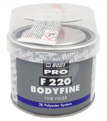 HB BodyFine 220  + tužidlo - biely dvojzložkový polyesterový veľmi jemný tmel