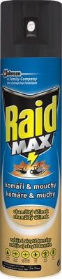 RAID Max proti lietajúcemu hmyzu, proti komárom a muchám 300 ml